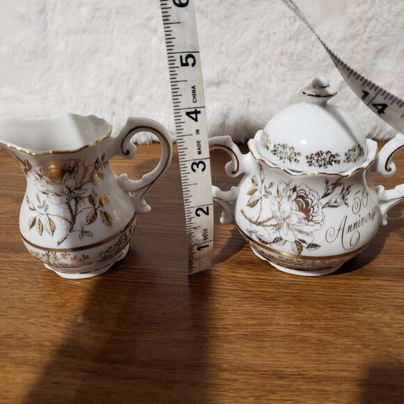 Norcrest Chatillon 50th Anniversary Sugar Creamer Chatillon Porcelain Gift - Picture 13 of 13